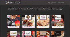 Desktop Screenshot of menumaui.com